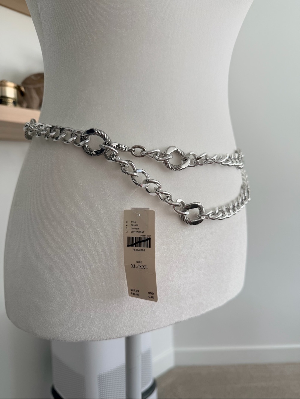 Anthro Chunky Double Chain Waist Belt